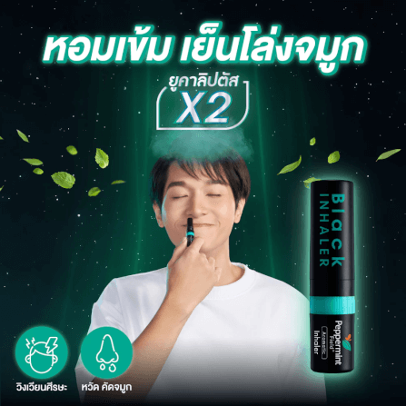 ยาดม เป๊ปเปอร์มิ้นท์ ฟิลด์ แบล็คอินเฮเลอร์ ขนาด 2 ซีซี จำนวน 120 ชิ้น_2